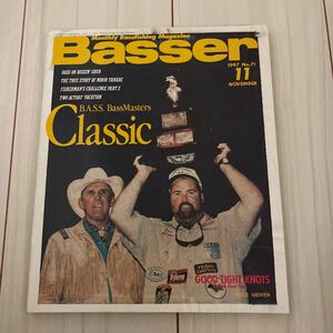 送料込)basser 雑誌　1997年11月号　バス釣り　魚釣り