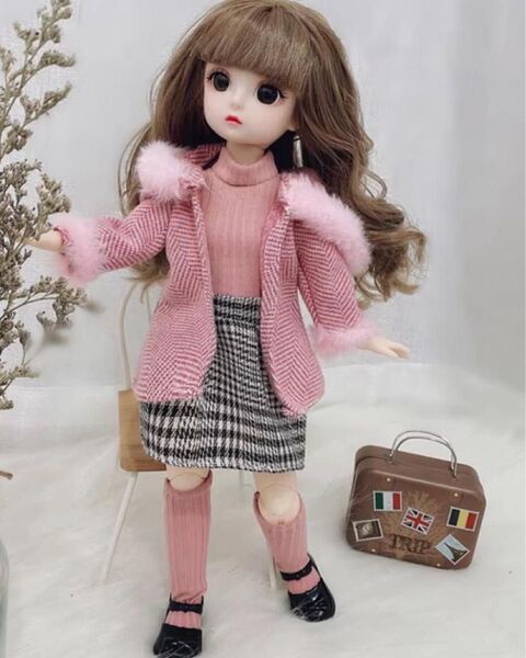 コート・ソックス・トップス・スカートセットリカちゃん・バービー・ブライス・人形 リカちゃん ハンドメイド 洋服 着せ替え