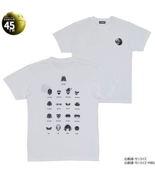 受注生産 限定 シャア ガンダム シリーズ 45周年記念 マスク大集合 Tシャツ xlサイズ ジークアクス ホワイト