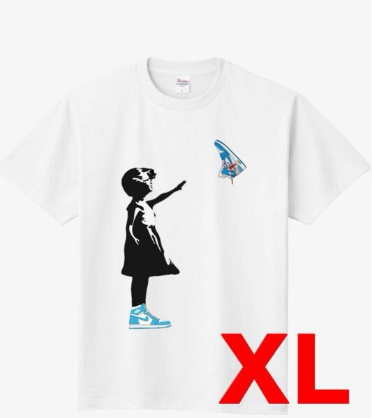 Nike Air Jordan 1 UNC Off-White バンクシー tシャツ XLサイズ