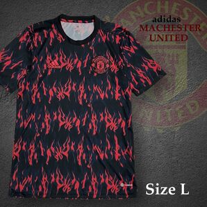 *美品*【adidas】21-22 マンチェスター・ユナイテッドFC プレマッチシャツ