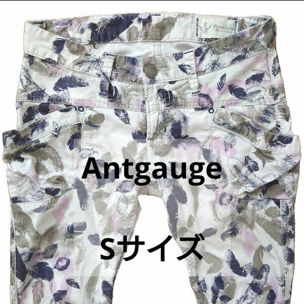 【レディースSサイズ】Antgauge 総柄プリントデニムパンツ ホワイト 白