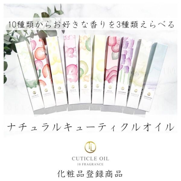 ネイル キューティクルオイル 全10種 各5本 計50本