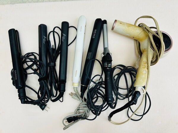 ジャンク品 ヘアアイロン、コテ、ドライヤー まとめ売り