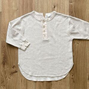 ローリーズファーム ワッフル ロンT ベージュ 120 130
