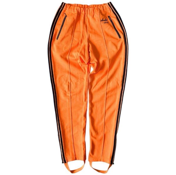 adidasトラックパンツ L 70s 西ドイツタグ デサント製 人気 オレンジ