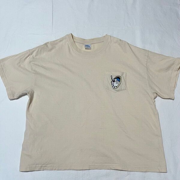 I'm Doraemon アイムドラえもん ポケットワンポイント刺繍Tシャツ 半袖 Tシャツ Lサイズ