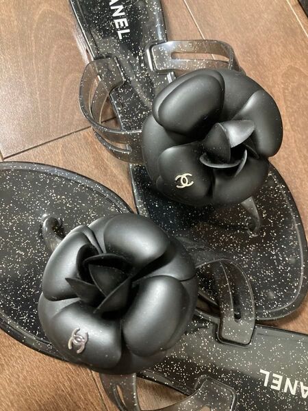 CHANELミュール サンダル シャネル 美品 キラキラ 激レア サイズ24㎝位 お箱付き