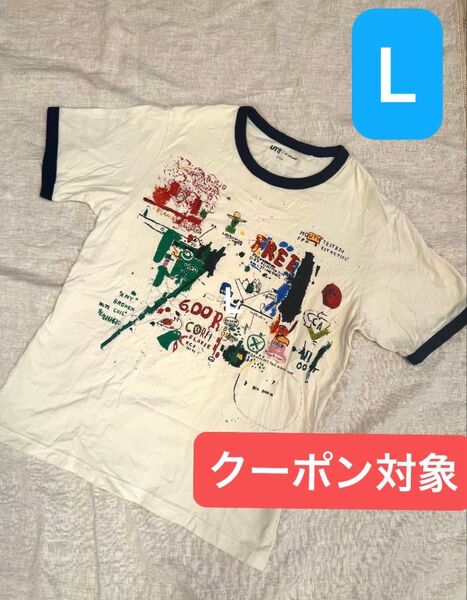 【未使用品】UNIQLO ユニクロ UT ARCHIVE バスキア リンガーTシャツ Lサイズ コラボ 完売 半袖 白