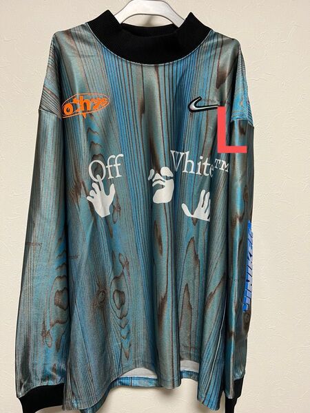 NIKE off-white ゲームシャツ ゴールキーパー ユニフォーム ハニ L