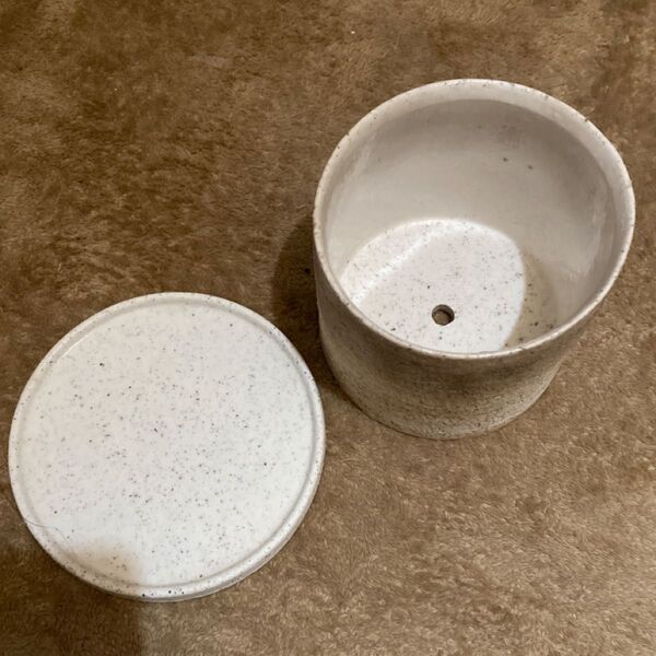 ACTUS アクタス植木鉢 受け皿 セット 斑点模様 おしゃれ 陶器 白 黒 底穴あり 未使用