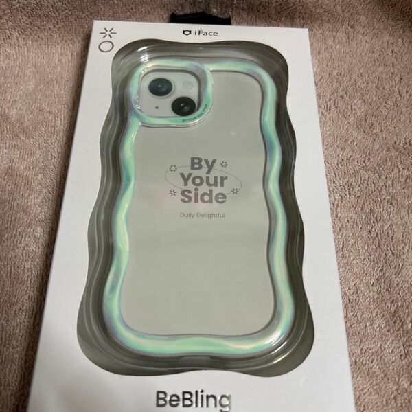 Hamee iPhone15/14/13用 ハイブリッドケース iFace BeBling (ホワイトオーロラ)