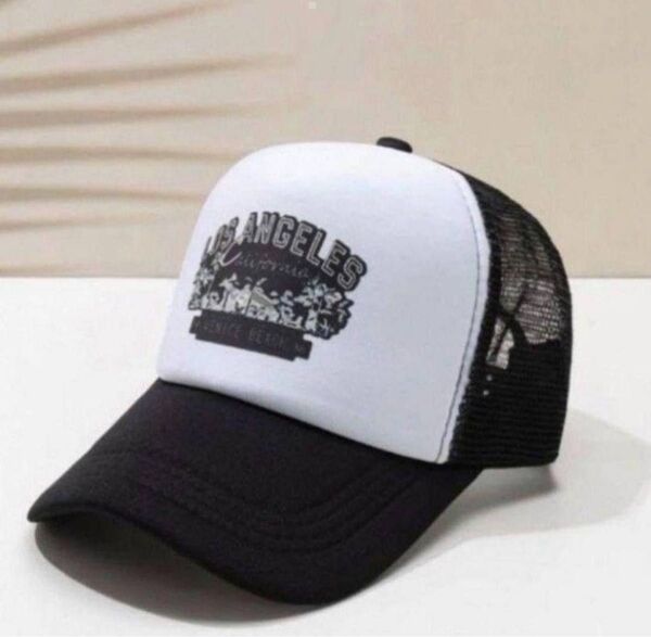 【大人気!】キャップ 野球帽 メッシュキャップ 帽子 黒 ブラック ロゴ アメカジ メンズ レディース