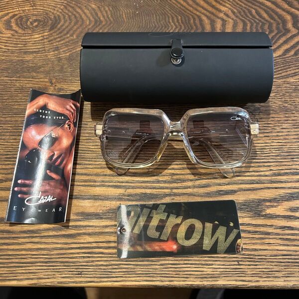 激レア 美品 cazal 607 nitrow クリア ニトロマイクロフォン