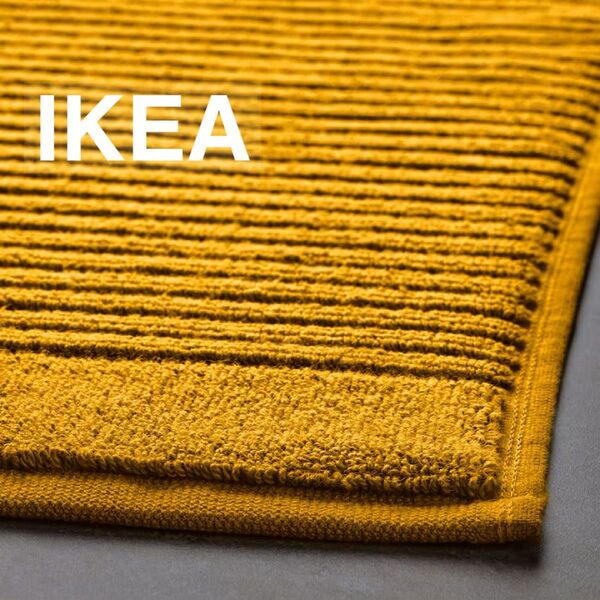 【新品/未使用】IKEA イケア バスマット ゴールデンイエロー(アルステルン)