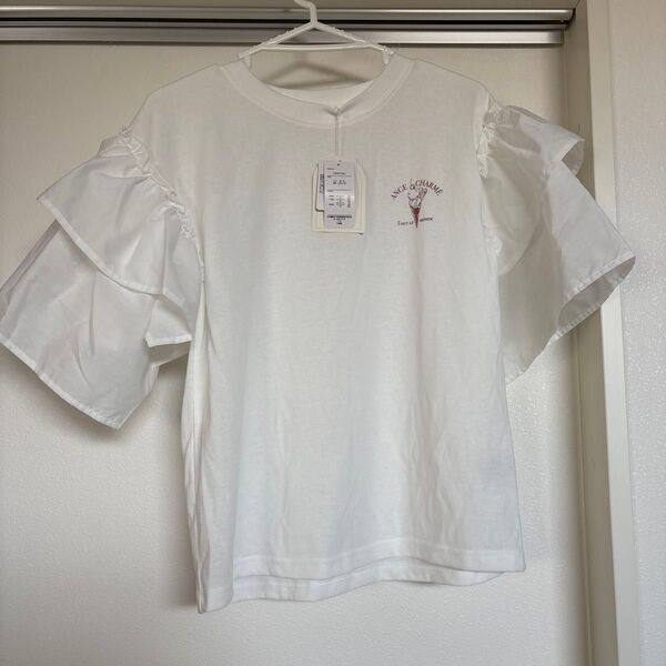 アンジュシャルム 辻希美 ラッフルTシャツ