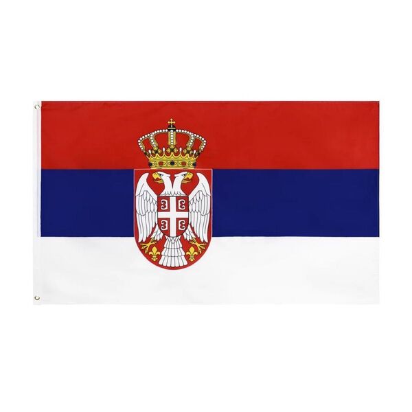 セルビア 国旗 フラッグ 応援 送料無料 150cm x 90cm 新品 サッカー インテリア 旗