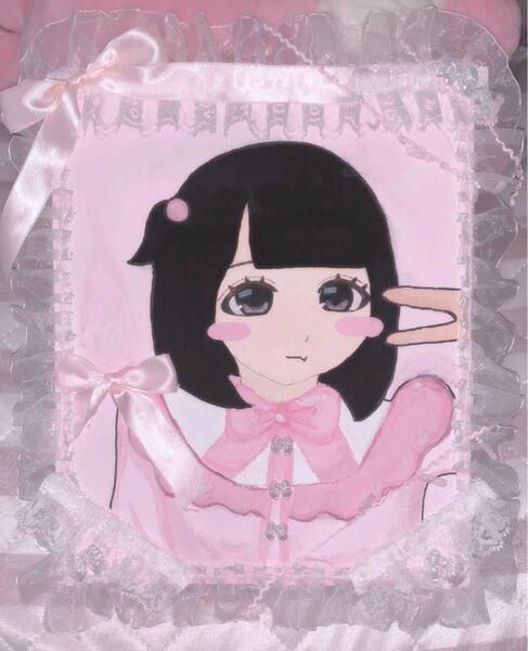 かわいい女の子のイラスト アクリル絵の具