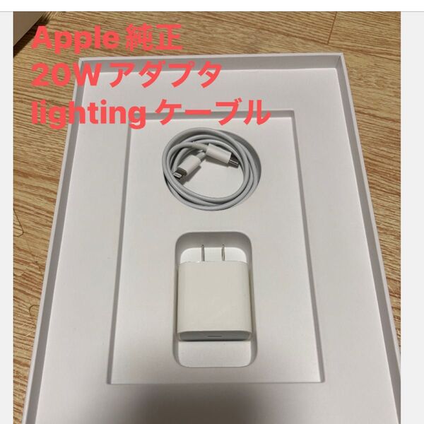 Apple純正 20W アダプタ純正USB-C - Lightning中古ケーブル1個付き iPad第9世代付属品