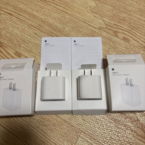 2個セット 新品未使用 箱付き アップル 純正 Apple USB-C 電源 A2305 20W PD ACアダプタ 充電器
