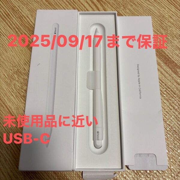 未使用に近い保証付 Apple Pencil (USB-C) アップルペンシル MUWA3ZA/A A3085 アップル13800