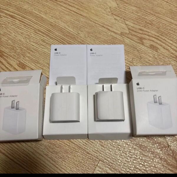2個セット 新品未使用 箱付き アップル 純正 Apple USB-C 電源 A2305 20W PD ACアダプタ 充電器