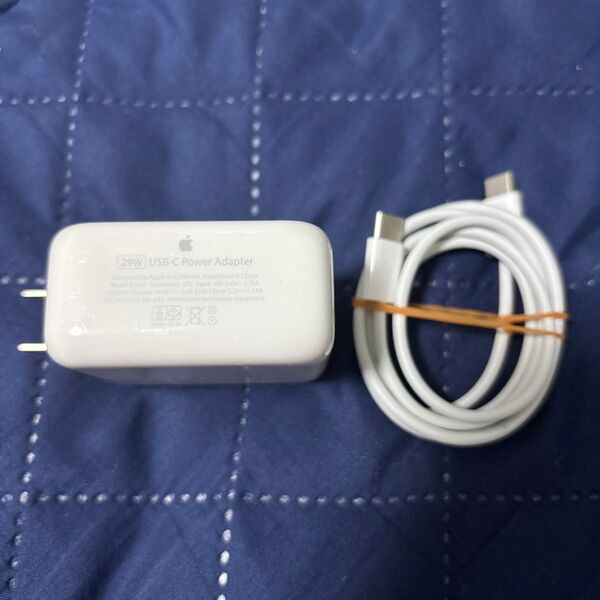 ⑥ Apple 純正 29W USB-C 電源アダプタ usbcケーブル付 ACアダプタ Apple