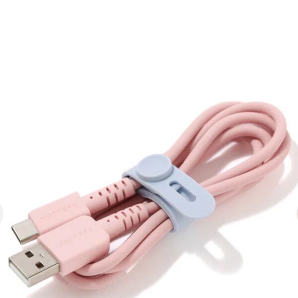 新品 シリコンケーブル USB-A to Type-C 1m ピンク