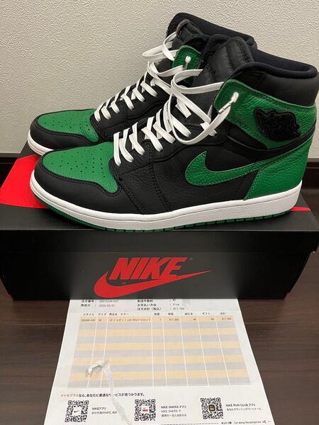 Nike Air Jordan 1 Retro High OG Black/Pine Green エアジョーダン 28cm