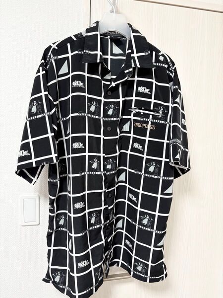 激レア SNOOP DOGG スヌープドッグ ビッグシルエット 総柄シャツ ポリシャツ XL