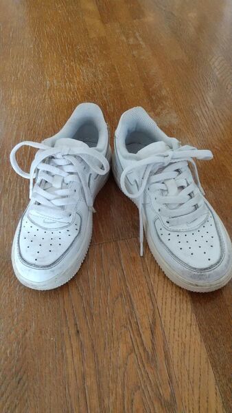 ナイキ エアフォース1 ロー キッズ17cm ホワイト NIKE FORCE1 LOW