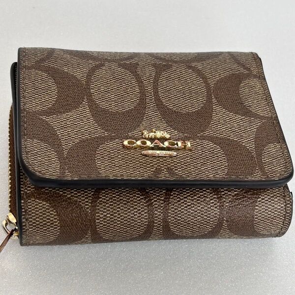 coach コーチ シグネチャー 二つ折り財布 小銭入れ ミニ コンパクト ウォレット ブランド ロゴ