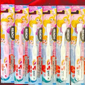 ディズニープリンセス 子供用歯ブラシ リーチ キッズ はえかわり期 7〜12才 ふつう 6本