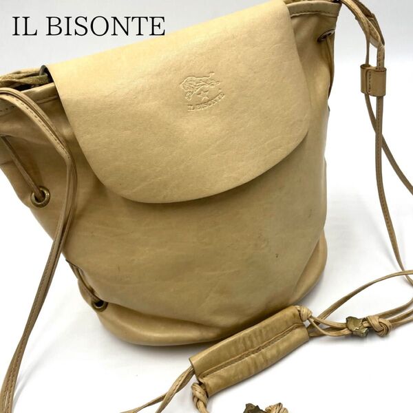 【入手困難】IL BISONTE イルビゾンテ ショルダーバッグ アイボリー