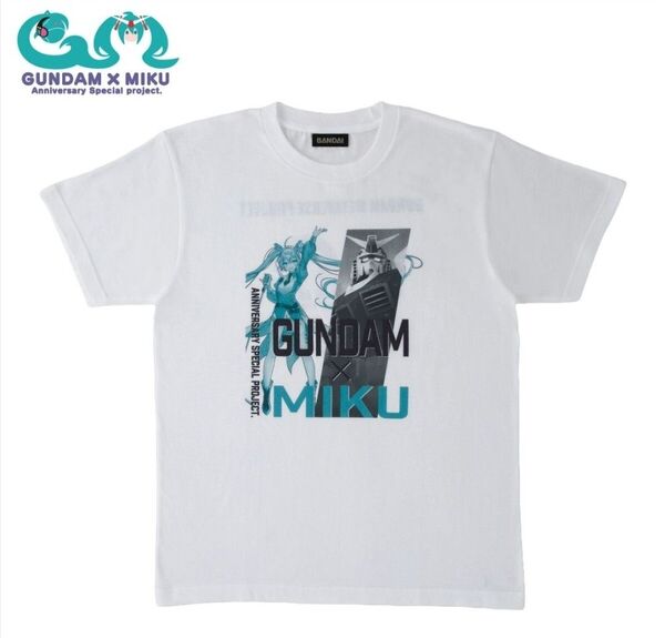 『ガンダム×初音ミク』記念コラボ Tシャツ ホワイト サイズ : XL