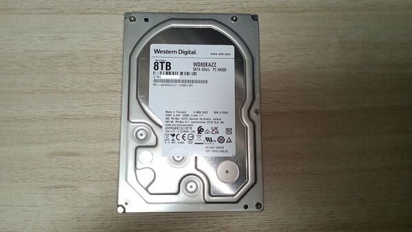 使用0h◆8TB/SATA/5640rpm◆WD80EAZZ◆Western Digital