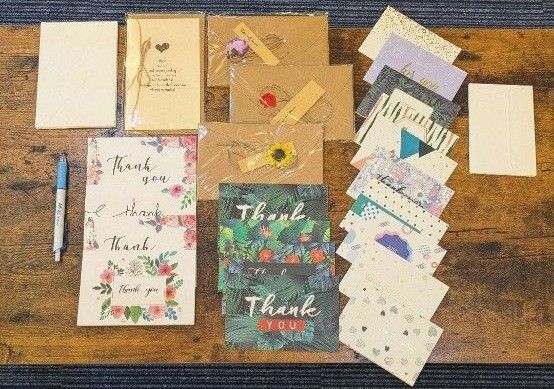 ☆新品・未使用☆メッセージカード グリーティングカード22セット!封筒付き!