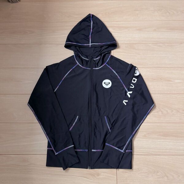 極美品 ROXY ロキシー ラッシュガード パーカー ジャケット 水着 ブラック