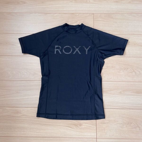 極美品 ROXY ロキシー ラッシュガード 半袖 ブラック