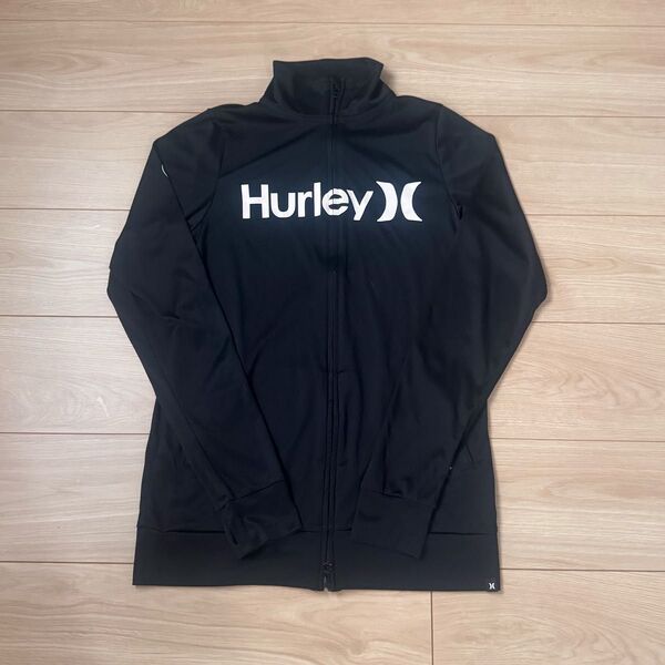 美品 Hurley ハーレー ラッシュガード パーカー ジャケット 水着 ブラック