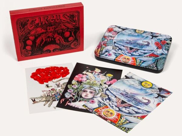 新品 ヒグチユウコ CIRCUS展 12枚入り オリジナル 缶入り ポストカード サーカス展 Yuko Higuchi