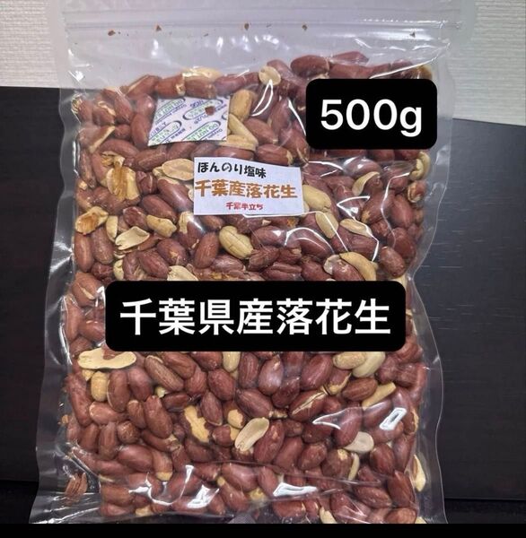 千葉県産落花生(半立ち) 塩味 ロースト 500g