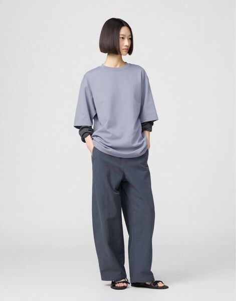 新品 タグ付 エアリズムコットン オーバーサイズ tシャツ XL パープル 465185 パープル