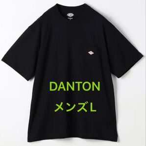 DANTON ダントン ロゴポケットTシャツ DT-C0198メンズL ブラック