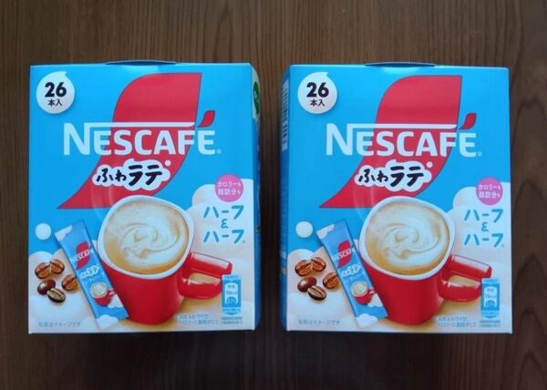 52ハーフ 【匿名発送】 ネスカフェ ふわラテ ハーフ&ハーフ カフェラテ