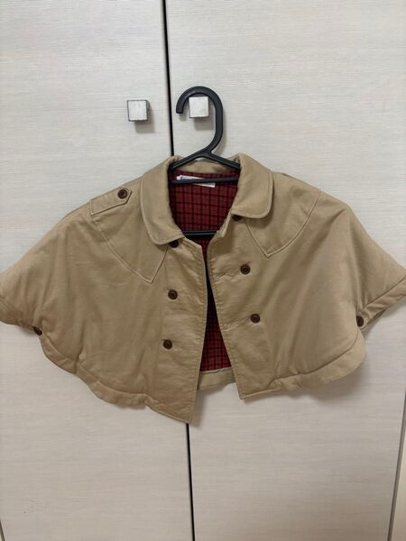 【familiar】トレンチ風ポンチョ60〜90cm