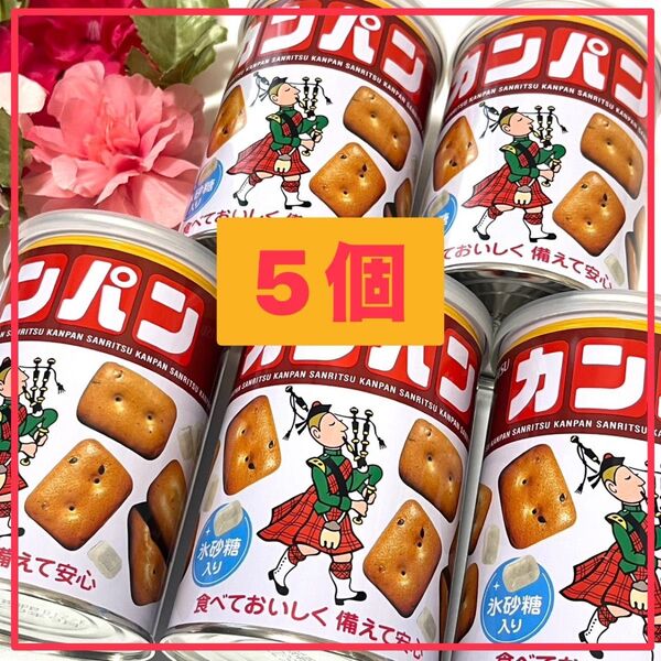 三立製菓 カンパン 缶入り(100g)5缶セット 非常食 長期保存 備蓄 おやつ