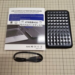 新型モデル2.5インチ4TB外付けポータブルHDD ブラック新品