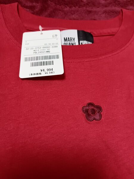 新品 マリークワント デイジー 赤 レッド 半袖Tシャツ