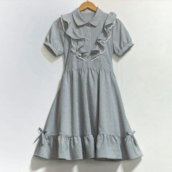 axes femme POETIQUE ラッフルシャツティアードワンピース